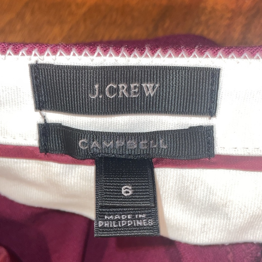 J. Crew Campbell Wool Blend Crop Trousers/Pant